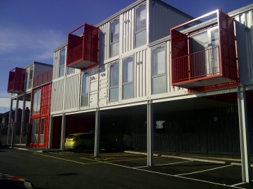(The SES "Container City" incubation facility for social enterprise in Sunderland)