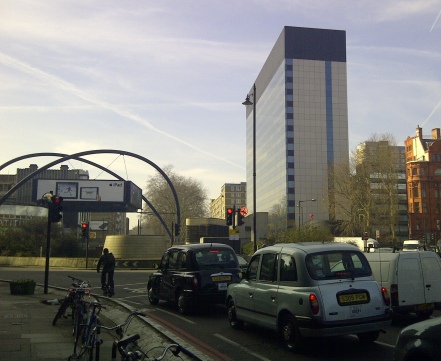 (The Old Street roundabout, around which London's "Tech City" cluster of technology companies has evolved)