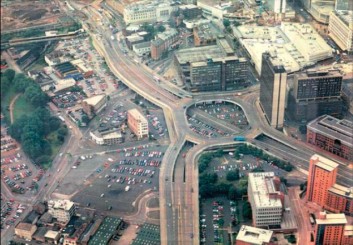 (Photo of Masshouse Circus, Birmingham, before its redevelopment, by Birmingham City Council)