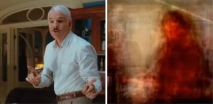 (The image on the right was re-created from an MRI scan of the brain activity of a subject watching the film shown in the image on the left. By Shinji Nishimoto, Alex G. Huth, An Vu and Jack L. Gallant, UC Berkley, 2011)